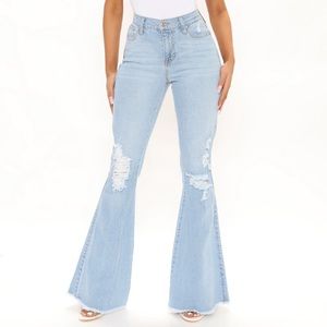 Fashion Nova womens flare jeans